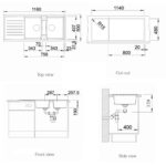 (1160mm) Chậu bếp BLANCO ZIA 8S 565.76.959