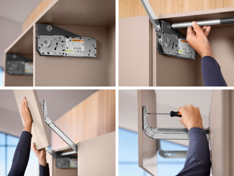 AVENTOS HL top là tay nâng dành cho tủ song song