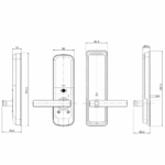 (90mm) Khoá điện tử vân tay HAFELE ML2502B 912.21.048 (Màu đen)