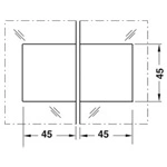 Kẹp nối kính 135D, HAFELE 981.00.572 (Crom bóng)