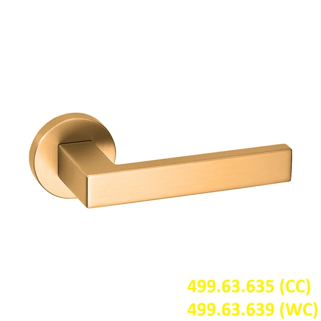 (SET E) Bộ tay nắm gạt HAFELE 499.63.635 499.63.639 (Đồng bóng)