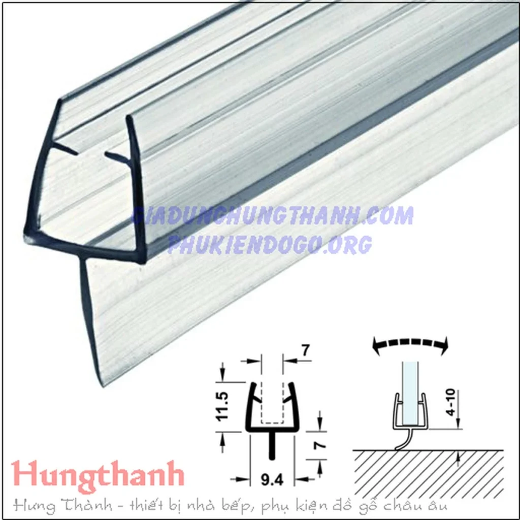 Ron sàn – kính PVC Hafele 950.06.680