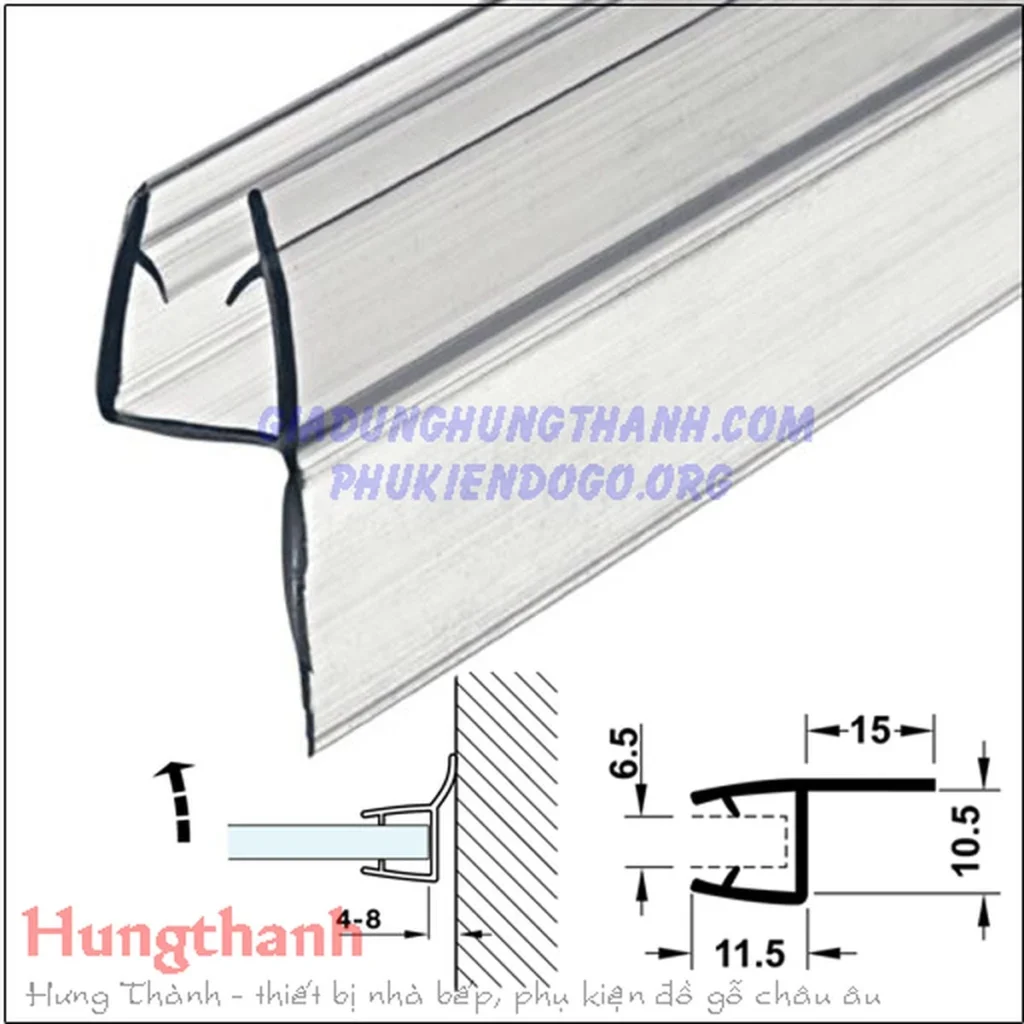 Ron tường – kính PVC Hafele 950.06.650