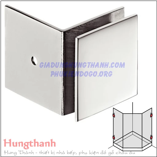 Kẹp tường – kính cabin tắm có bas Hafele 981.00.542