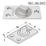 Bản lề trục xoay bản lề sàn HAFELE 981.00.092