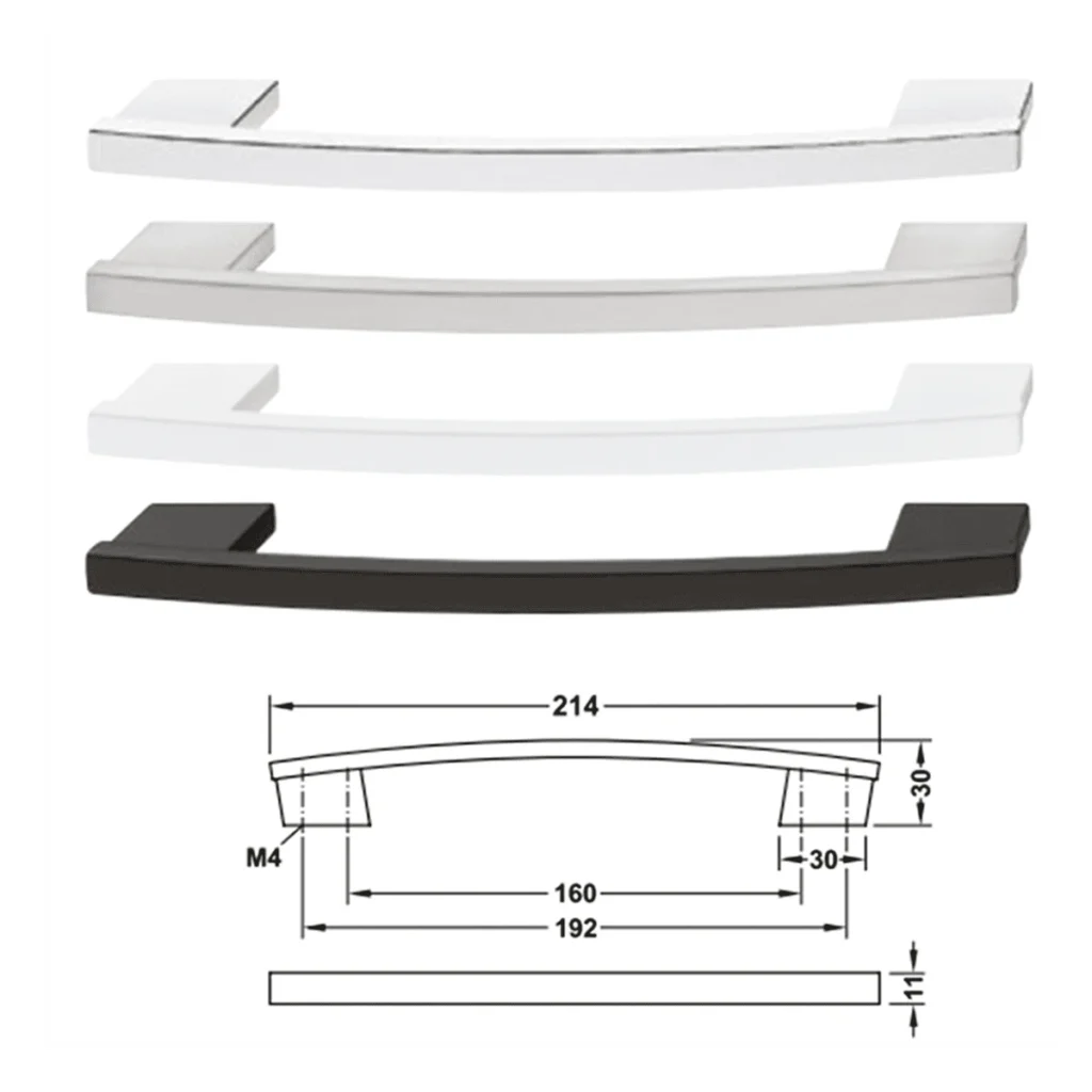(214/96mm) Tay nắm tủ HAFELE, H1345 110.34.227 110.34.627 110.34.328 110.34.327