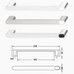 (218/192mm) Tay nắm tủ HAFELE, H1370 106.69.257 106.69.657  106.69.247