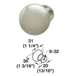 Quả nắm tủ HAFELE 136.94.600 (Niken mờ)