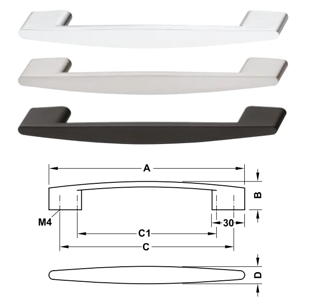 (180mm,224mm) Tay nắm tủ HAFELE, H1350 110.34.236 110.34.238 110.34.636 110.34.638