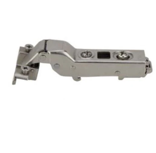 Bản lề cong vừa (trùm nửa), giảm chấn Hafele SM khung nhôm 315.26.701 (kèm đế, màu inox)