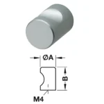 Quả nắm tủ HAFELE 135.95.903 (nhôm)