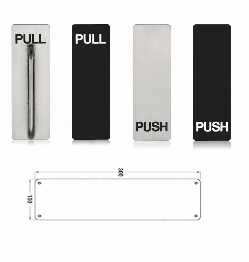 (Pull, Push) Bảng đẩy và kéo cửa HAFELE 987.11.240 987.11.340 987.11.203 987.11.303