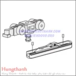 Bánh xe cho cửa kính trượt 100kg Hafele, lắp phải 941.02.023