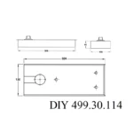 (DIY 100kg, EN3) Bản lề sàn HAFELE 499.30.114 (Lắp âm)