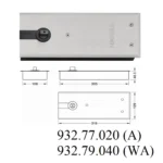 (120kg, EN4) Bản lề sàn HAFELE 932.77.020 932.79.040 (Lắp âm)