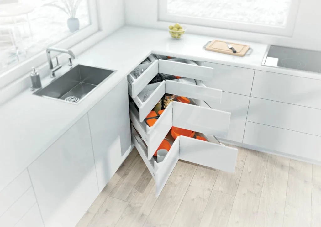 (X6,D.205mm) Ngăn kéo góc Blum Tandembox X6 8557208 8213569  (Space corner,50kg)