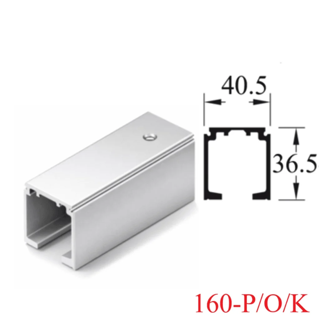 (2-6m, 160-P/O/K) Ray trượt đơn HAFELE 941.62.721 cho cửa trượt Slido Classic 160-P D-line11