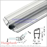 Ron từ cửa kính PVC 135 độ Hafele 950.06.540