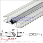 Ron từ cửa kính PVC 180 độ Hafele 950.06.500