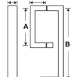 (450,500,550mm) Tay nắm vuông phòng tắm kính HAFELE vuông (inox304 bóng)