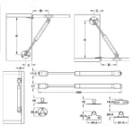 (60N,80N,100N,120N,150N) Pittong đẩy cánh tủ HAFELE 373.82.906 373.82.907 373.82.908 373.82.909 373.82.910 (Gas fillled)