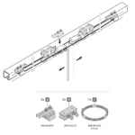 (Synchro) Phụ kiện đồng bộ cho cửa trượt 120-P HAFELE 940.44.002 Slido D-line11 (2 cánh)