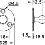 (60N) Pittong nâng cánh HAFELE 373.82.906 (60N)