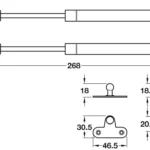 (60N) Pittong nâng cánh HAFELE 373.82.906 (60N)