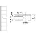Ốc cam liên kết HAFELE MINIFIX 15 262.26.533 262.26.534 (không vành)