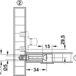 Vít cam HAFELE MINIBOLT 262.28.642 262.28.624