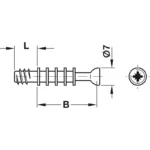 Vít cam HAFELE MINIBOLT 262.28.642 262.28.624