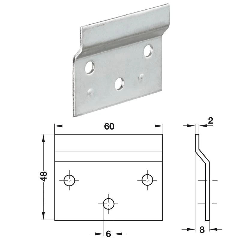 (2.0mm) Bas gắn tường treo tủ bếp HAFELE 290.08.900