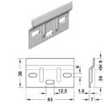 (1.6mm) Bas gắn tường treo tủ bếp Hafele 290.08.920