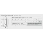 (SM,110°,GC,thép) Bản lề tủ HAFELE 315.11.751 METALLA SM (trùm nửa,kèm đế)