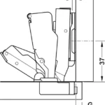 Bản lề Metalla SM 165 độ HAFELE 315.28.750 (đen)