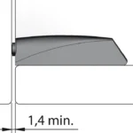 Đế nêm nhấn mở Hafele 356.12.526 ( Ngắn, xám)