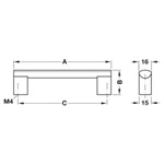 (108-300mm) Tay nắm tủ HAFELE 110.74.921 110.74.921 110.74.922 110.74.923 110.74.924 110.74.925 110.74.926 chữ D, nhôm