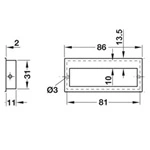 (86mm) Tay nắm âm HAFELE 151.09.600 (Nickel mờ)