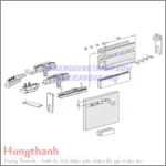 Bộ phụ kiện kẹp cho cửa kính trượt 100kg Hafele, kính 10mm 940.60.023