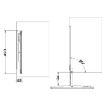 Gương gấp có đèn led âm tủ Hafele 807.95.190