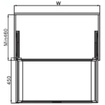(800mm) Rổ kéo thành bằng kính để đồ gấp Hafele 807.95.173
