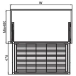 (600mm) Rổ kéo lưới để đồ gấp HAFELE 807.95.141