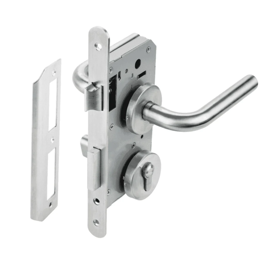 (WC, 55/72mm) Bộ khoá tay nắm gạt HAFELE 489.10.661 (inox)