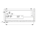 (450-550mm, GC, 50kg) Ray trượt âm HAFELE giảm chấn, mở toàn phần, tải trọng 50kg
