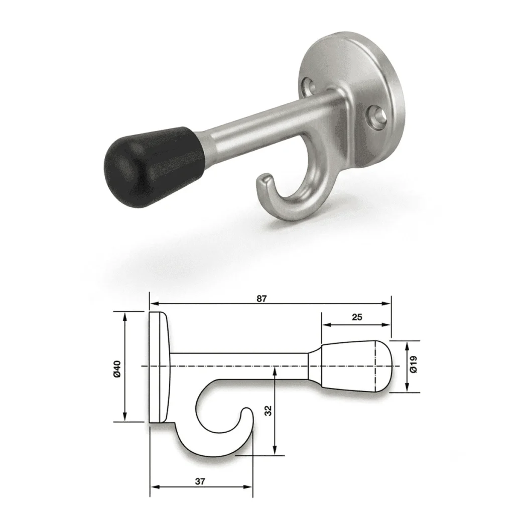 (87mm) Chặn cửa gắn tường HAFELE 489.70.220