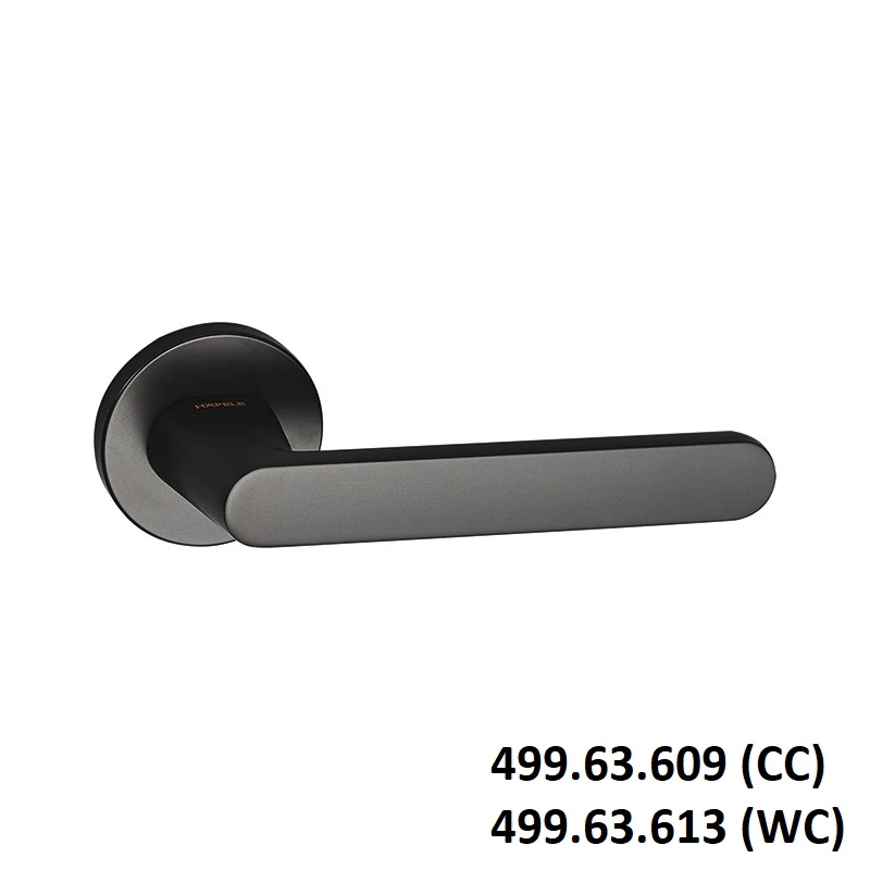 (SET B) Bộ tay nắm gạt HAFELE 499.63.609 499.63.613 (Đen mờ)