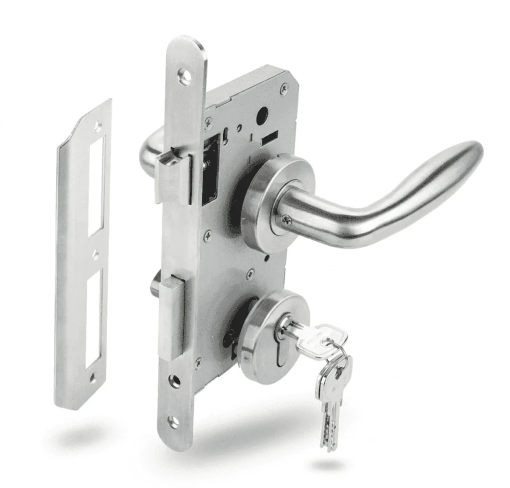 (55/72,65mm) Bộ khoá tay gạt HAFELE 499.63.801 (inox)