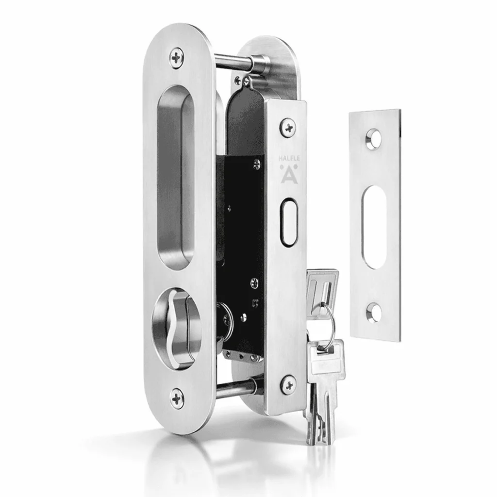 (DIY BS35mm, TP) Bộ khóa cửa trượt HAFELE 499.65.105 (Oval)