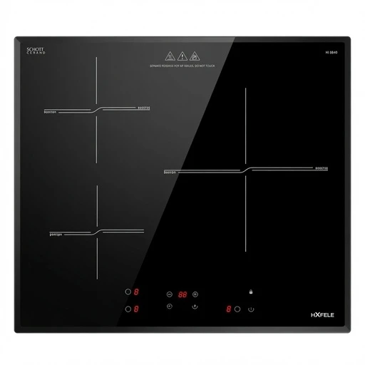 (60cm,6.0kW) Bếp từ HAFELE 3 vùng nấu 536.61.911 HC-I6031B