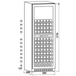 Tủ rượu 127 chai HAFELE HW-C415FB 533.17.021